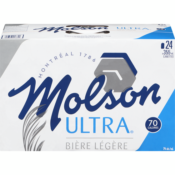 Molson Bière Ultra (Pièce d’identité requise au moment du ramassage) 24x355.0 ml, 0,46 $/100ml