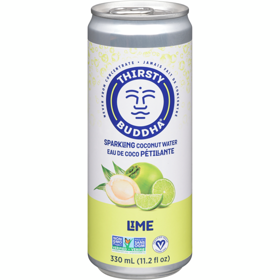 Thirsty Buddha Sparkling Coconut Water with Lime 330 ml, $0.75/100ml
