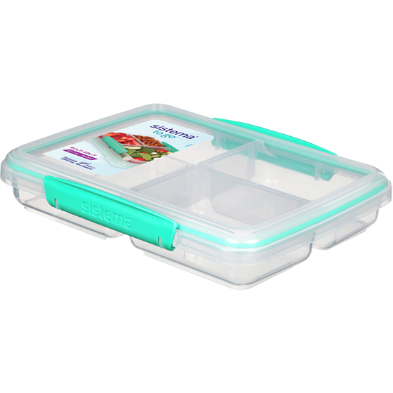 Sistema To Go Multi Split Meal & Food Container with Dividers & Clips, Minty Teal 1 ea, $10.00/1ea