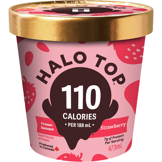 Halo Top Frozen Dessert, Strawberry 473 ml, $1.27/100ml