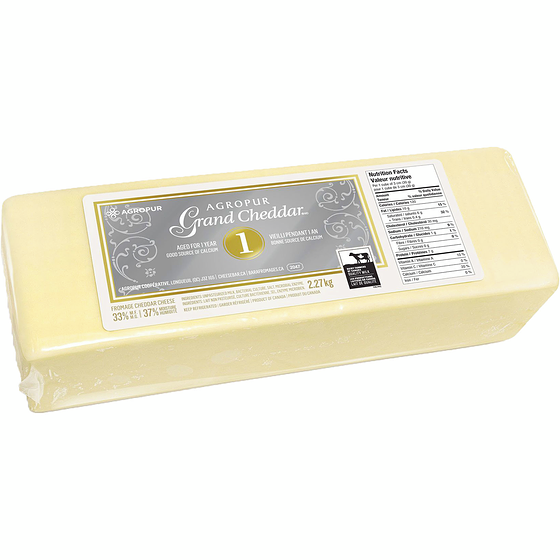 Agropur Grand Cheddar, 1 Year Aged Cheese $39.90/1kg $18.10/1lb