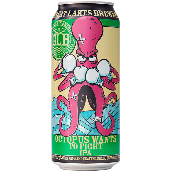 Great Lakes Brewery Octopus Wants To Fight IPA (ID required at pick-up) 473 ml, $0.88/100ml