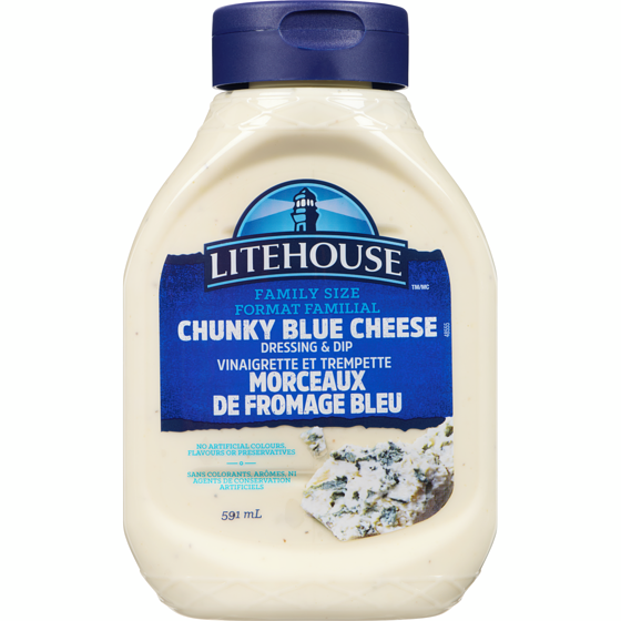 Litehouse Vinaigrette aux morceaux de fromage bleu, bouteille compressible 591 ml, 1,18 $/100ml