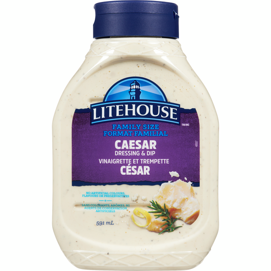 Litehouse Vinaigrette et trempette César, format familial 591 ml, 1,18 $/100ml
