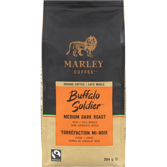 Marley Coffee Café moulu équitable Buffalo Soldier 284 g, 6,33 $/100g
