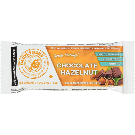 Daryl's Protein Bar Chocolate Hazelnut 56 g, $4.98/100g