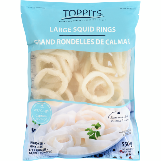 Toppits Squid Rings Large 550 g, $2.00/100g