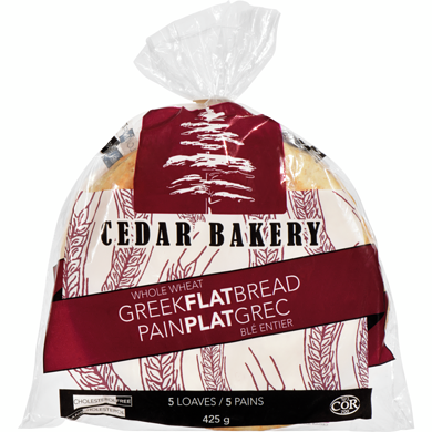 Cedar Whole Wheat Greek Pita 425 g, $0.35/100g