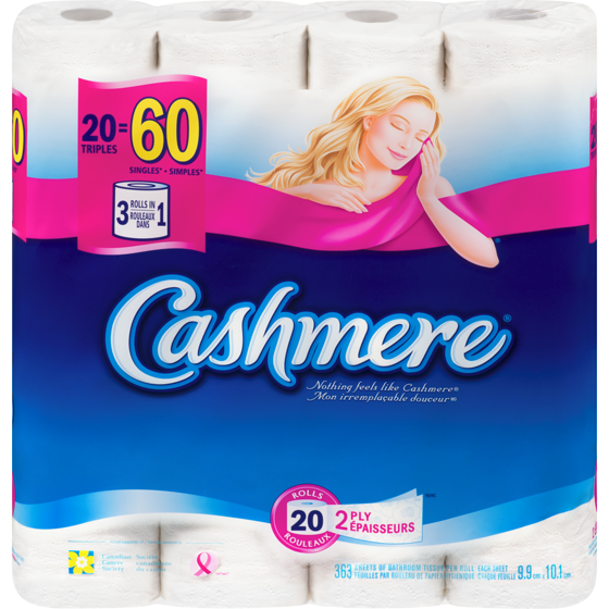 Cashmere Bathroom Toilet Tissue 20 ea, $1.35/1ea