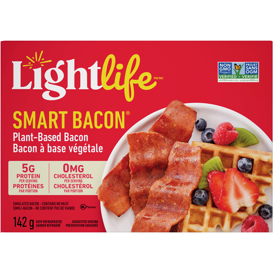 Lightlife Smart Bacon Plant-Based Vegan Bacon Strips 142 g, $3.87/100g
