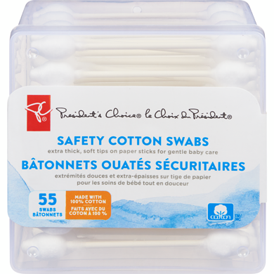 President's Choice Baby Cotton Swabs 55 ea, $0.04/1ea