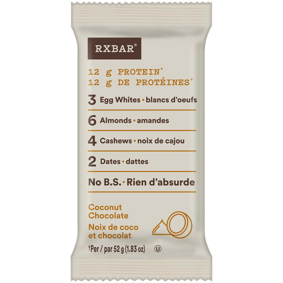 RXBar Barres protéinées RXBAR, noix de coco et chocolat, 12 g 52 g, 5,75 $/100g