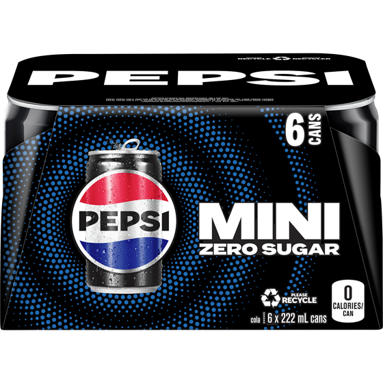 Pepsi Zero Sugar 6x222.0 ml, $0.34/100ml