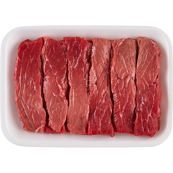 null Beef Stir-fry Strips Inside Round $31.50/1kg $14.29/1lb