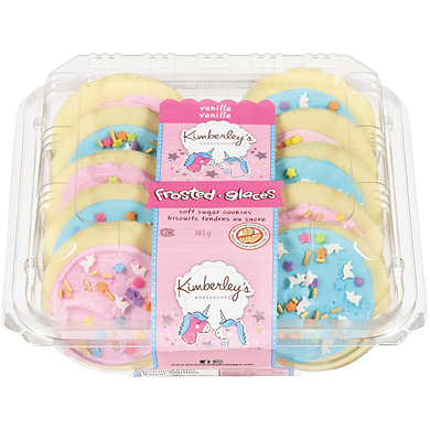 Kimberley's Bakeshoppe Unicorn Blue & Pink Frosted Cookies 383 g, $1.44/100g