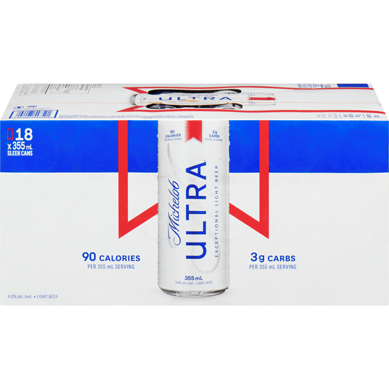Michelob Michelob Ultra 18 Can (ID required at pick-up) 18x355.0 ml, $0.53/100ml