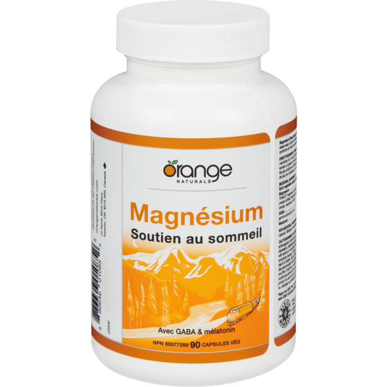 Orange Naturals MAG Sleep Magnesium + GABA et mélatonine, 90 capsules végétales 90 ea, 0,19 $/1ch