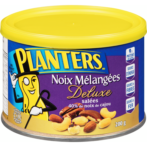 Planters Mélange de noix de luxe salées Planters 200 g, 4,00 $/100g