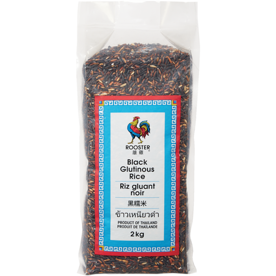Rooster Black Glutinous Rice 2 kg, $0.48/100g