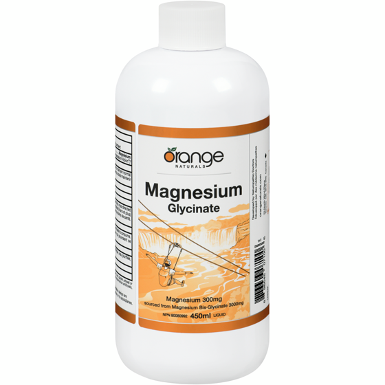 Orange Naturals Magnesium Glycinate Liquid  450 ml, $5.33/100ml