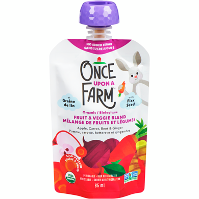 Once Upon a Farm Apple, Carrot, Beet with Ginger & Flax 85 ml, $4.69/100ml