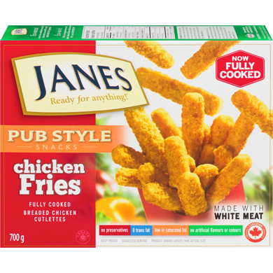 Janes Pub Style Chicken Fries, Fully Cooked 700 g, $2.00/100g