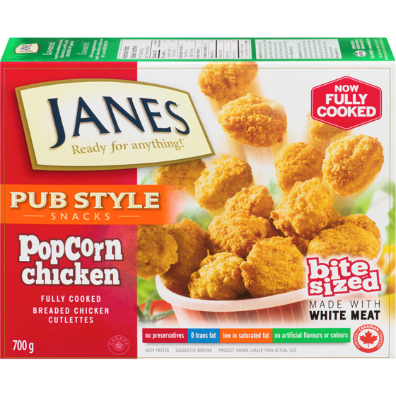 Janes Popcorn Chicken, Fully Cooked 700 g, $2.00/100g