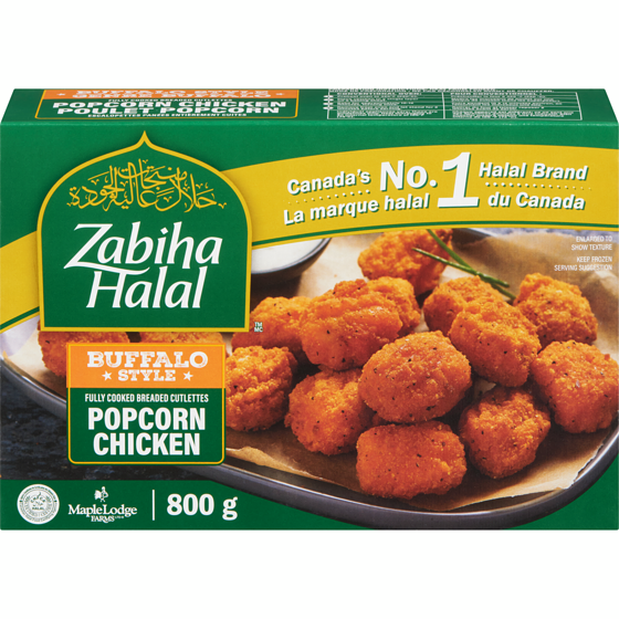 Zabiha Halal Frozen Popcorn Chicken 800 g, $1.63/100g