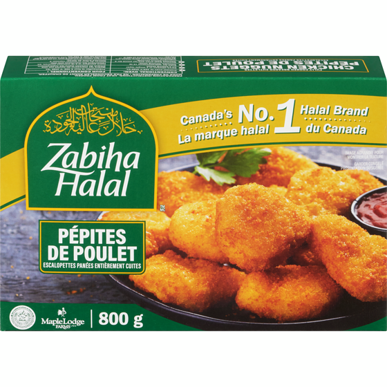 Zabiha Halal Pépites de poitrine de poulet 800 g, 1,50 $/100g