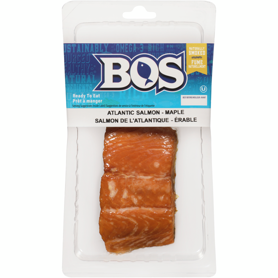 Bos Atlantic Salmon Naturally Smoked Honey Maple 125 g, $7.19/100g