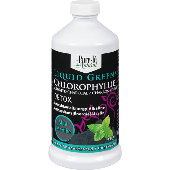 Pure Le Natural chlorophylle au charbon activé, menthe 450 ml, 4,33 $/100ml