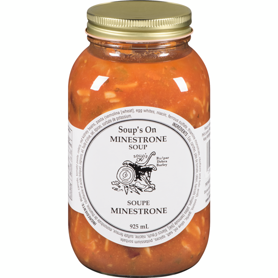 Soup’s On Soup Soupe minestrone à l’orge 925 ml, 1,19 $/100ml