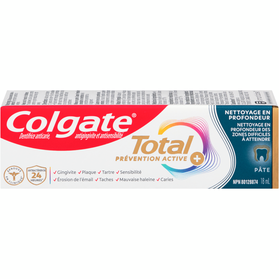 Colgate Dentifrice Total Advanced Professional Clean 18 ml, 11,11 $/100ml
