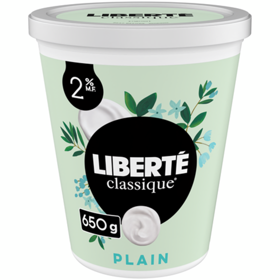 Liberte Classique 2% Smooth Traditional Yogurt, Plain 650 g, $0.54/100g