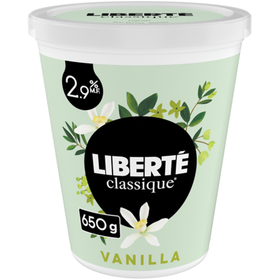 Liberte Classique 2.9% Smooth Traditional Yogurt, Vanilla 650 g, $0.54/100g