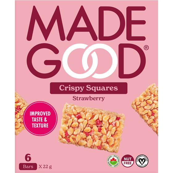 Made Good Strawberry Crispy Squares 6pk 132 g, $3.02/100g
