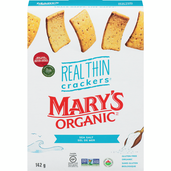 Marys Crackers Real Thin Organic Crackers Sea Salted 142 g, $4.92/100g