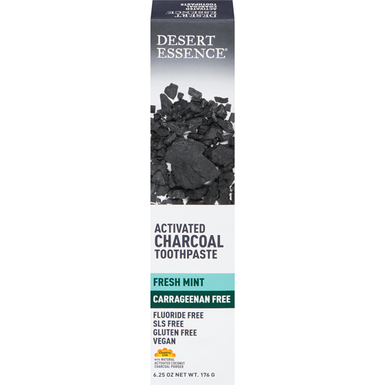 Desert Essence Activated Charcoal Toothpaste Fresh Mint 184.84 ml, $4.86/100ml
