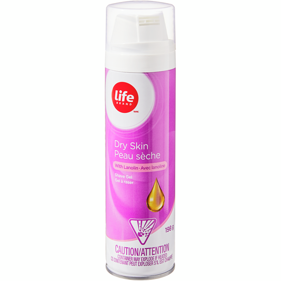 Life Gel à raser pour peau sèche 200 ml, 1,50 $/100ml