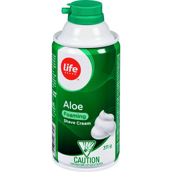 Life Brand Shave Cream Aloe Vera 311 g, $1.38/100g