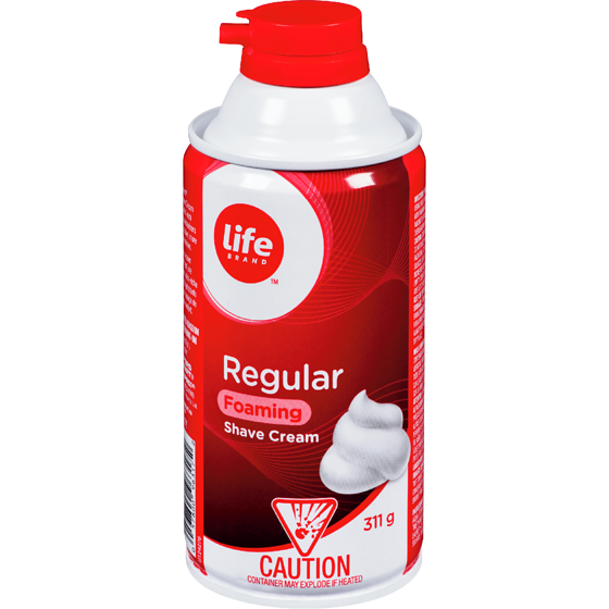 Life Brand Shave Cream Regular 311 g, $1.38/100g