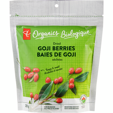 PC Organics Dried Goji Berries 200 g, $5.00/100g