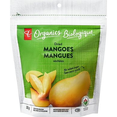 PC Organics Dried Mango 150 g, $5.33/100g