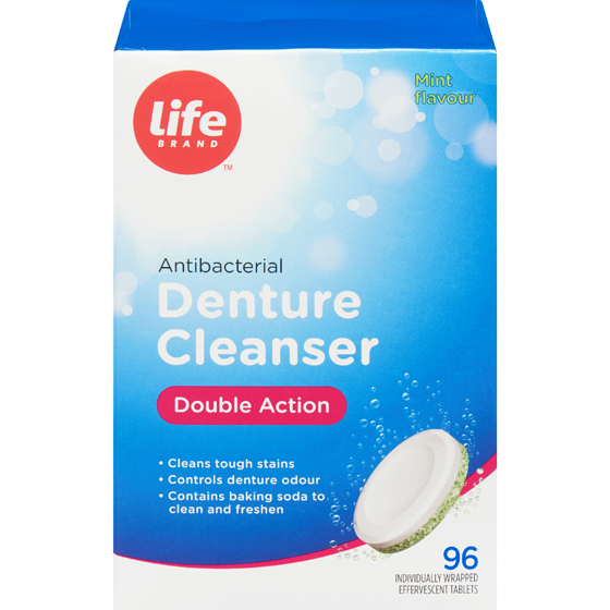 Life Brand Denture Cleanser Double Action 96 ea, $0.05/1ea