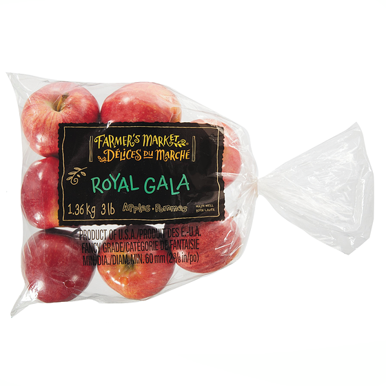 Farmer's Market Apple Gala 2.267 kg, $0.44/100g