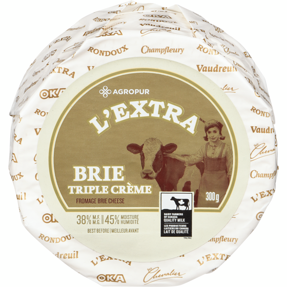 L'Extra Triple Cream Brie Cheese 300 g, $4.10/100g