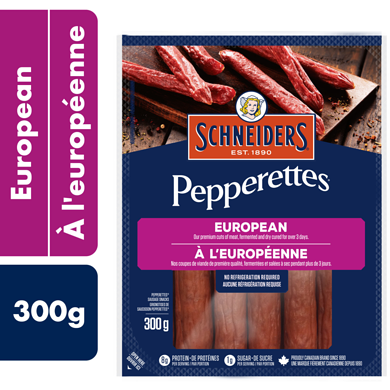 Schneiders Bâtonnets de saucisson à leuropéenne Pepperettes 300 g, 4,00 $/100g