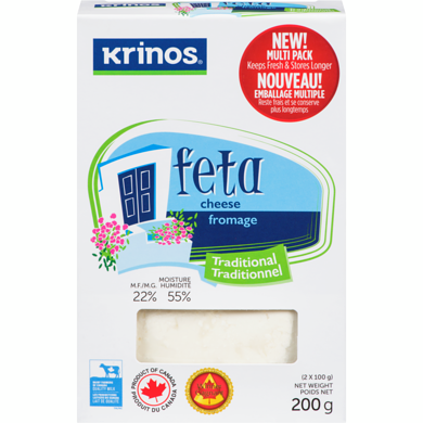 Krinos Traditional Feta   200 g, $3.50/100g