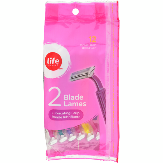 Life Rasoir jetable à double lame pour femmes, pastel 1 ea, 3,29 $/1ch