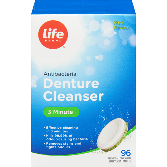 Life Brand Denture Cleansers 3 Minute 96 ea, $0.05/1ea